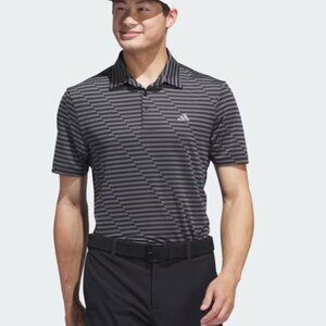 Adidas Men's Golf Ultimate 365 Black and Gray Mesh Print Polo 2XL New NWT XXL